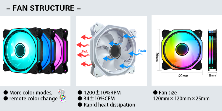 TrueNort Pc Case Fan 120mm RGB 6Pin 12V 3W White, Single Fan | MF-120-02 TrueNort Pc Case Fan 120mm RGB 6Pin 12V 3W White, Single Fan | MF-120-02